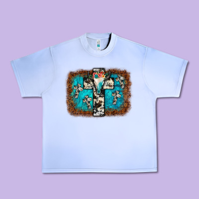Bull Skull Cross Backgraund Urban Heavy Tee Designed By Jahusdesignshop