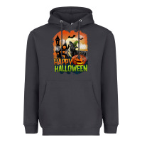 Smoke Happy Halloween With Black Cat Heavyweight Hoodie - LillyAllenDesigns