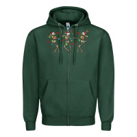 Sports Green dancing skeleton christmas Zipper Hoodie - MaliasSmallBusiness