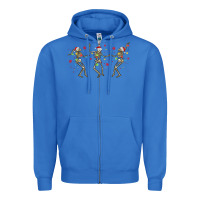True Royal dancing skeleton christmas Zipper Hoodie - MaliasSmallBusiness