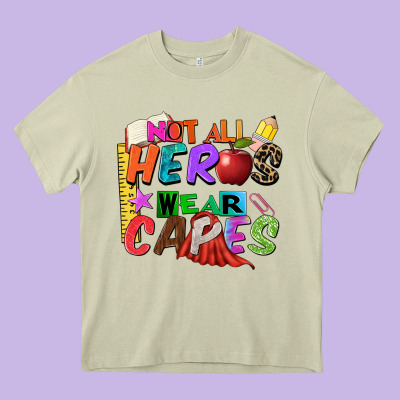 Not All Heros Wear Capes Heavy Core Tee Designed By Zillion Design Studio