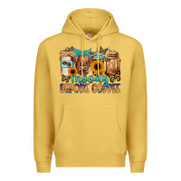 Antique Gold moody before coffee Premium Hoodie - JahusDesignShop