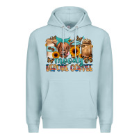 Blue Mist moody before coffee Premium Hoodie - JahusDesignShop