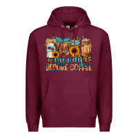 Burgundy moody before coffee Premium Hoodie - JahusDesignShop