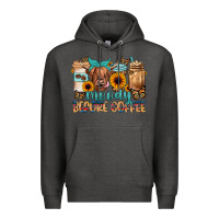 Charcoal Heather moody before coffee Premium Hoodie - JahusDesignShop