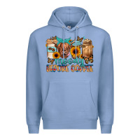 Colony Blue moody before coffee Premium Hoodie - JahusDesignShop