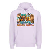Lilac moody before coffee Premium Hoodie - JahusDesignShop