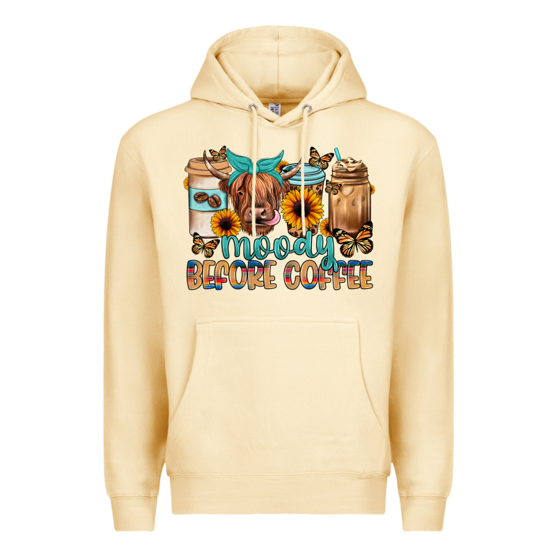 Moody Before Coffee Premium Hoodie by JahusDesignShop | Teevron