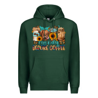 Sports Green moody before coffee Premium Hoodie - JahusDesignShop