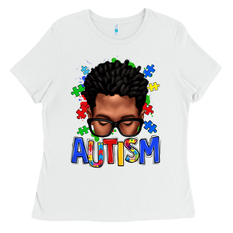 Autism Afro Man Ladies Tee by texasbilliewilder | Teevron