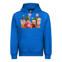 Cobalt pink christmas coffe cups Urban Hoodie - CowGirlArtShop