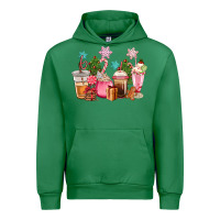 Emerald pink christmas coffe cups Urban Hoodie - CowGirlArtShop