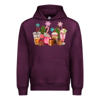 Pink Christmas Coffe Cups Urban Hoodie | Teevron