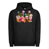 Pigment Black pink christmas coffe cups Urban Hoodie - CowGirlArtShop