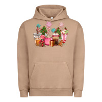 Pigment Burro pink christmas coffe cups Urban Hoodie - CowGirlArtShop