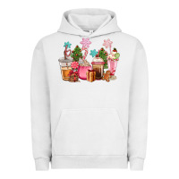 Pigment Lunar Rock pink christmas coffe cups Urban Hoodie - CowGirlArtShop