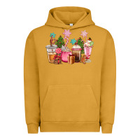 Pigment Peanut Butter pink christmas coffe cups Urban Hoodie - CowGirlArtShop