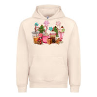 Sandshell pink christmas coffe cups Urban Hoodie - CowGirlArtShop