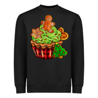 Black christmas cookie cupcake Heavyweight Sweatshirt - AdoDesignShop