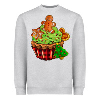 Heather Grey christmas cookie cupcake Heavyweight Sweatshirt - AdoDesignShop