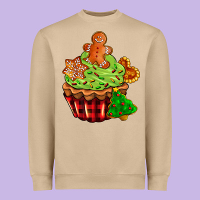 Christmas Cookie Cupcake Heavyweight Sweatshirt Designed By Adodesignshop