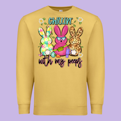 Chillin' With My Peeps Premium Sweatshirt Designed By Artiststas