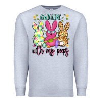 Heather Grey chillin' with my peeps Premium Sweatshirt - Artiststas