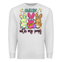 Oatmeal Heather chillin' with my peeps Premium Sweatshirt - Artiststas