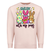 Pale Pink chillin' with my peeps Premium Sweatshirt - Artiststas