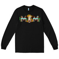 Black sunflower hereford cattle and cactus  mom Long Sleeve Tee - Jasminsmagicworld