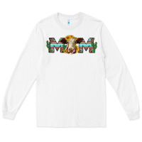 White sunflower hereford cattle and cactus  mom Long Sleeve Tee - Jasminsmagicworld