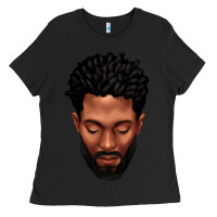 Black bearded black man portrait Ladies Tee - texasbilliewilder