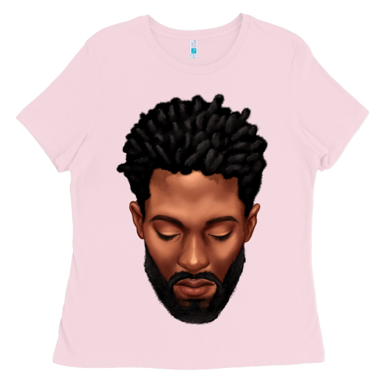 Bearded Black Man Portrait Ladies Tee by texasbilliewilder | Teevron