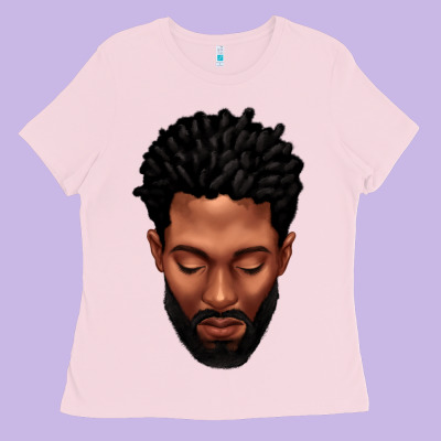 Bearded Black Man Portrait Ladies Tee Designed By Texasbilliewilder