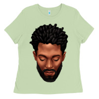 Matcha bearded black man portrait Ladies Tee - texasbilliewilder