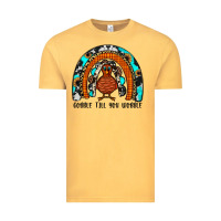 Vintage Mustard gobble till you wobble rainbow Vintage Tee - JahusDesignShop