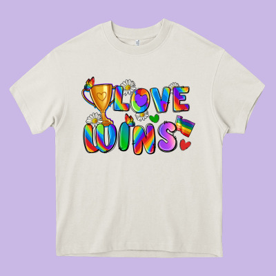 Love Wins Heavy Core Tee Designed By Zillion Design Studio