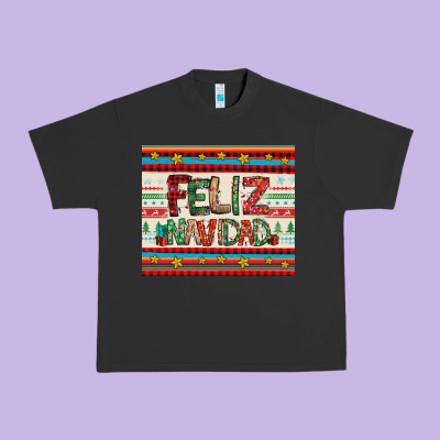 Feliz Navidad Spanish Christmas Urban Heavy Tee Designed By Jasminsmagicworld
