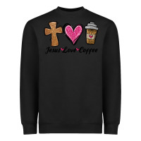 Black jesus love coffee Heavyweight Sweatshirt - Jasminsmagicworld