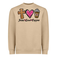 Jesus Love Coffee Heavyweight Sweatshirt | Teevron
