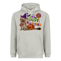 Moon Dust Happy Halloween With Yorkshire Terrier Dog Heavyweight Hoodie - LillyAllenDesigns