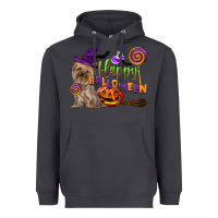 Smoke Happy Halloween With Yorkshire Terrier Dog Heavyweight Hoodie - LillyAllenDesigns