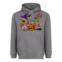 Storm Happy Halloween With Yorkshire Terrier Dog Heavyweight Hoodie - LillyAllenDesigns