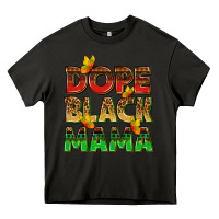 Asphalt dope black mama with butterflies Heavy Core Tee - texasbilliewilder