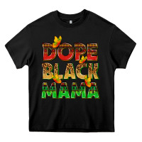 Black dope black mama with butterflies Heavy Core Tee - texasbilliewilder