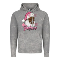 Cloud Rock pink christmas african american santa believe Vintage Hoodie - RanaPortraitStore
