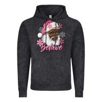Vintage Black pink christmas african american santa believe Vintage Hoodie - RanaPortraitStore