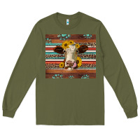 Army Green western sunflowers gemstone heifer Long Sleeve Tee - Jasminsmagicworld