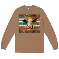 Toasted Coconut western sunflowers gemstone heifer Long Sleeve Tee - Jasminsmagicworld