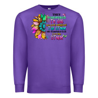 Purple they whispered to her you can't withstand the stor Premium Sweatshirt - Artiststas